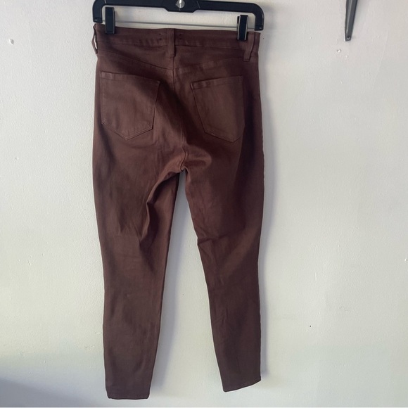 L'Agence Margot High Rise Mahogany Coated Skinny Jeans 37564 - Picture 3 of 13